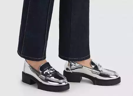 Coach Silver Loafers