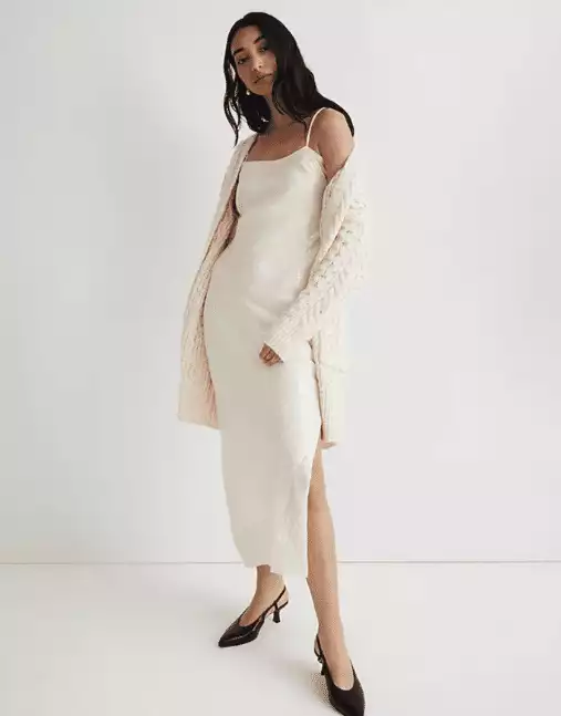 Madewell x Aimee Song Sequin Slip Maxi Dress