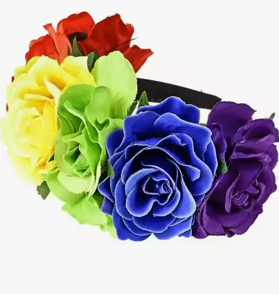 Rainbow Floral Crown