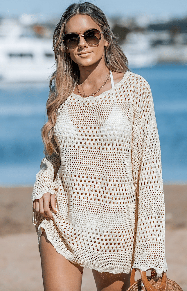 Seaside Whispers Crocheted Cover-Up