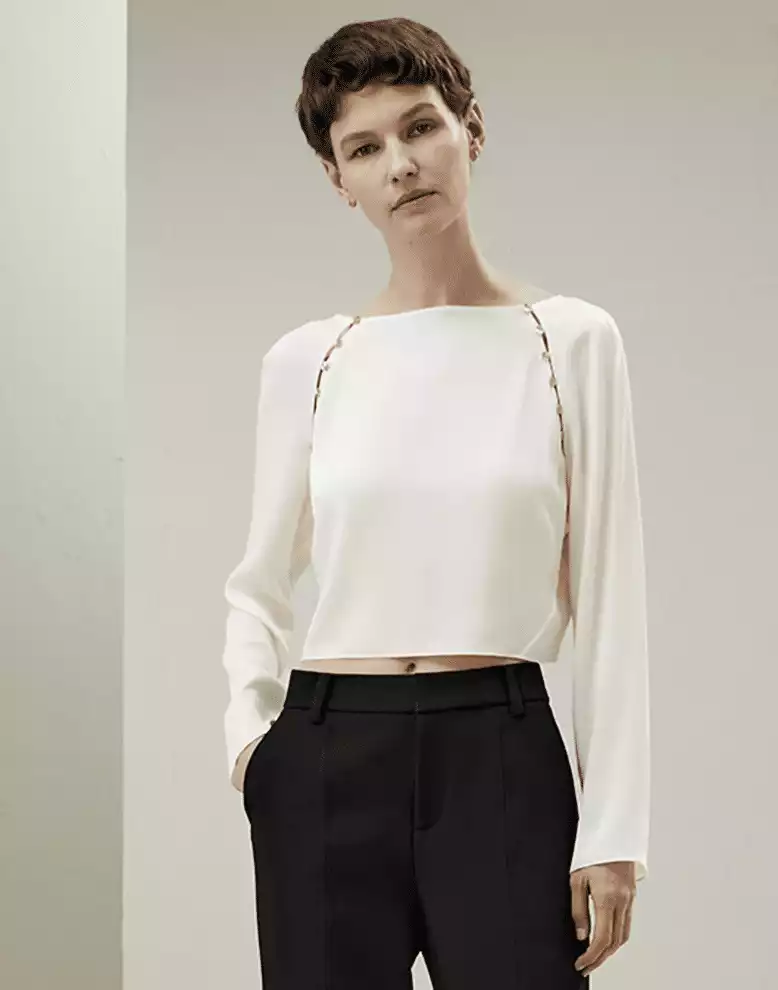 Lilysilk Cropped Pullover Silk Top