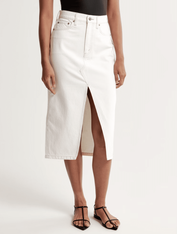 Abercrombie Denim Midi Skirt