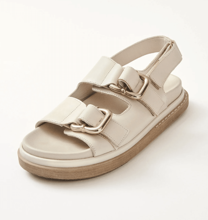 Alohas Harper Cream Leather Sandals