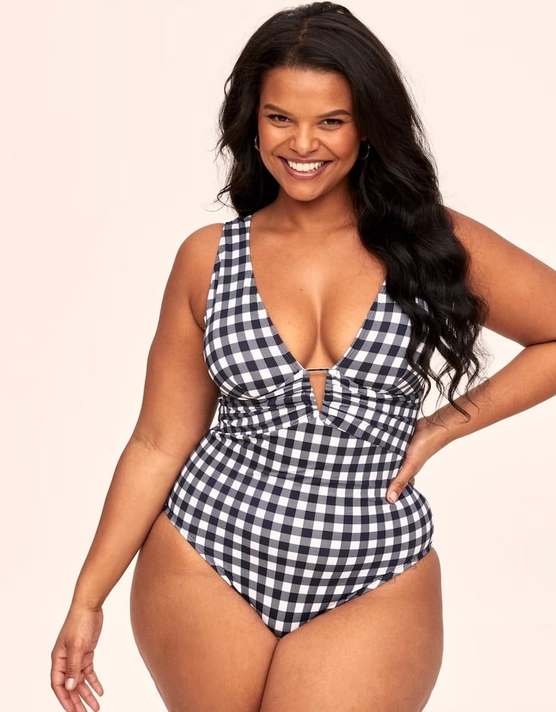 Andria Contour Plus Gingham Swimsuit