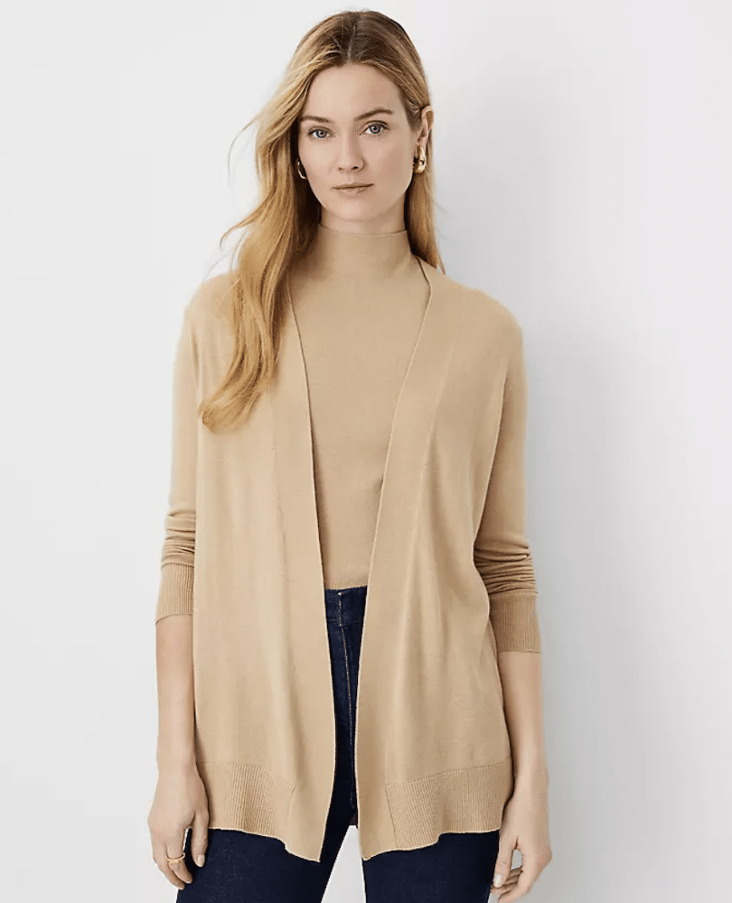 Ann Taylor Relaxed Open Cardigan