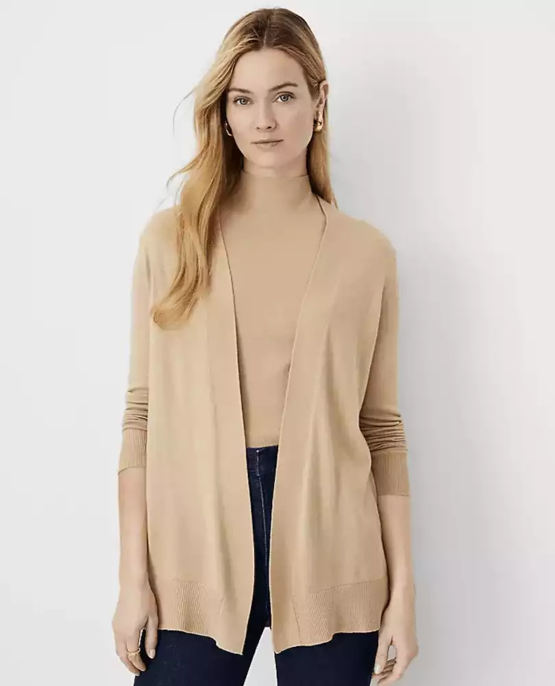 Ann Taylor Relaxed Open Cardigan