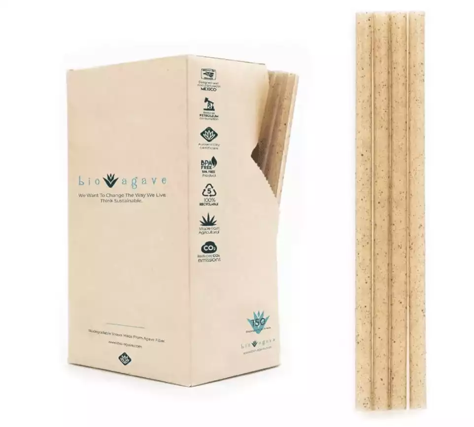 BIO AGAVE Biodegradable Straws Made From Agave Fibers