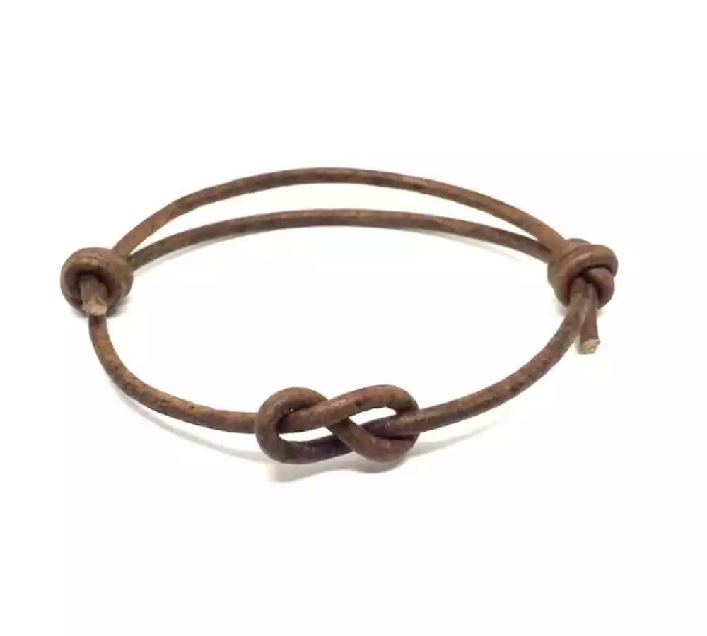Infinity Knot Leather Bracelet