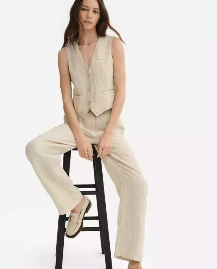 Mate the Label Organic Linen Tailored Pant