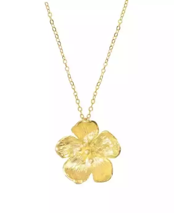 Buttercup Flower Pendant Necklace