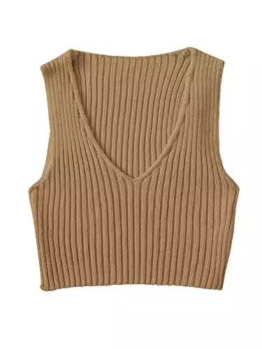 SweatyRocks Ribbed-Knit Crop Vest