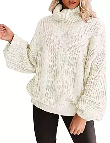 ZESICA Turtleneck Chunky Knit