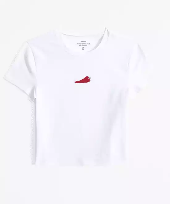 Abercrombie Red Pepper Graphic Baby Tee