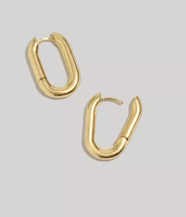 Madewell Carabiner Medium Hoop Earrings