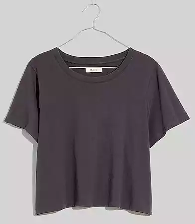 Madewell Softfade Cotton Boxy-Crop Tee