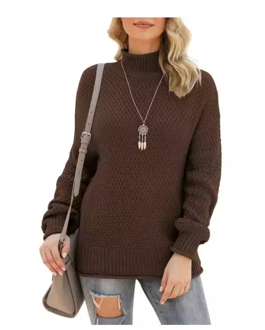 Asklazy Oversized Turtleneck Sweater