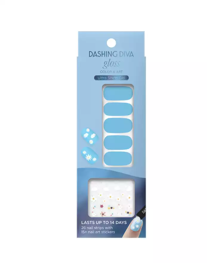 Dashing Diva Gloss Nail Stickers - Blue Skies