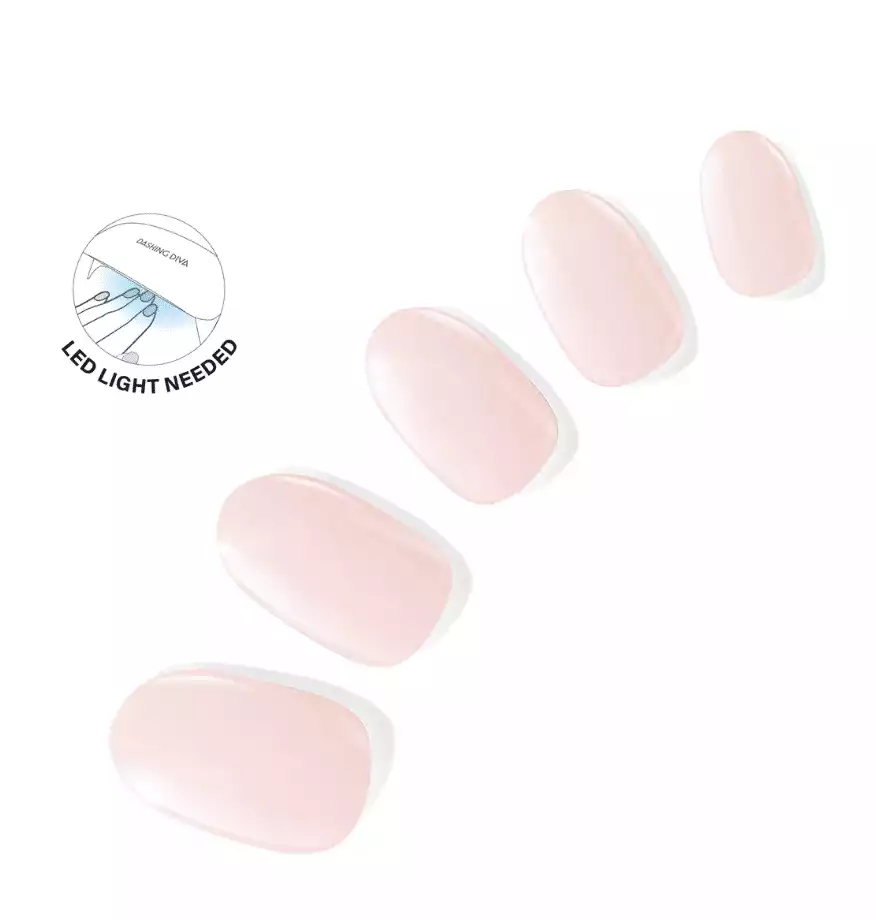 Dashing Diva Pale Blush Glaze Gel Nails