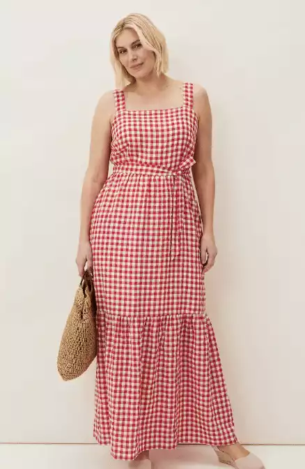 Geri Gingham Maxi Dress