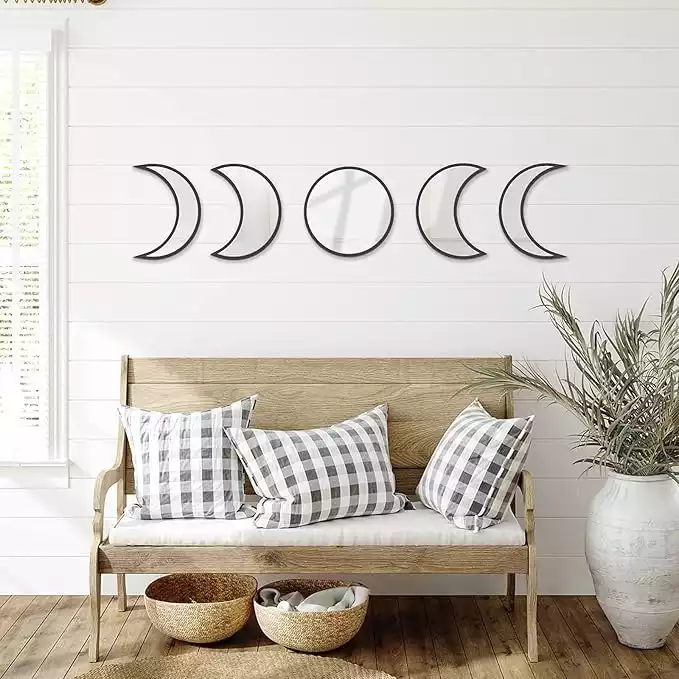 MAXROCK Moon Phase Wall Mirror