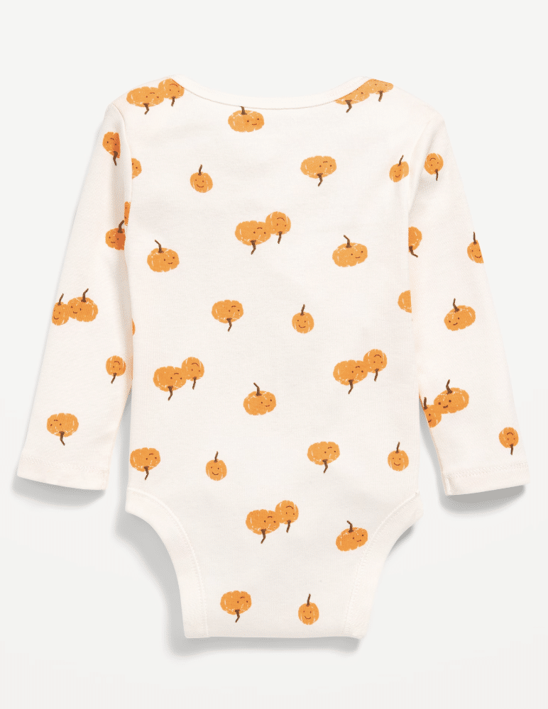 Pumpkin Long-Sleeve Bodysuit