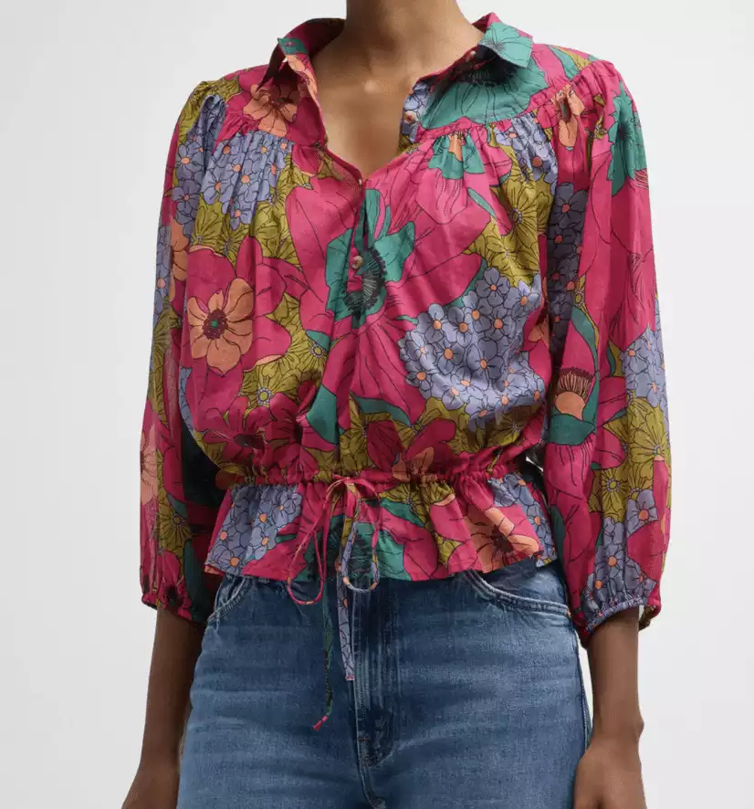 The Wasting Time Henley Blouse