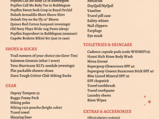Whimsy Soul Camino Packing List Pin 102