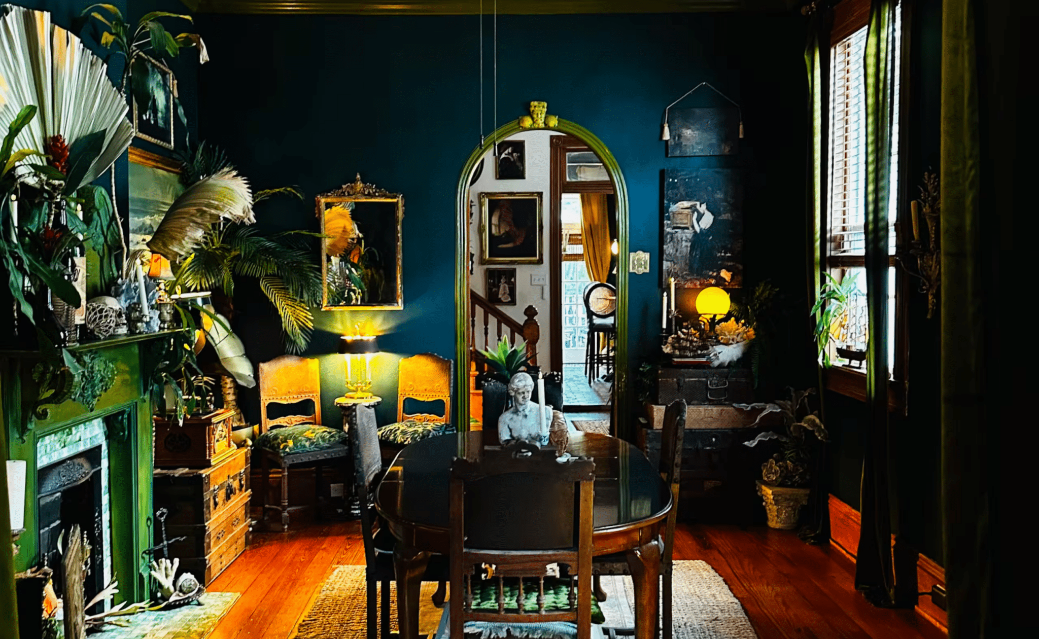 Whimsy Soul - new orleans airbnbs cool 108 Themed Garden District New Orleans rental with emerald decor antiques and a four post bed