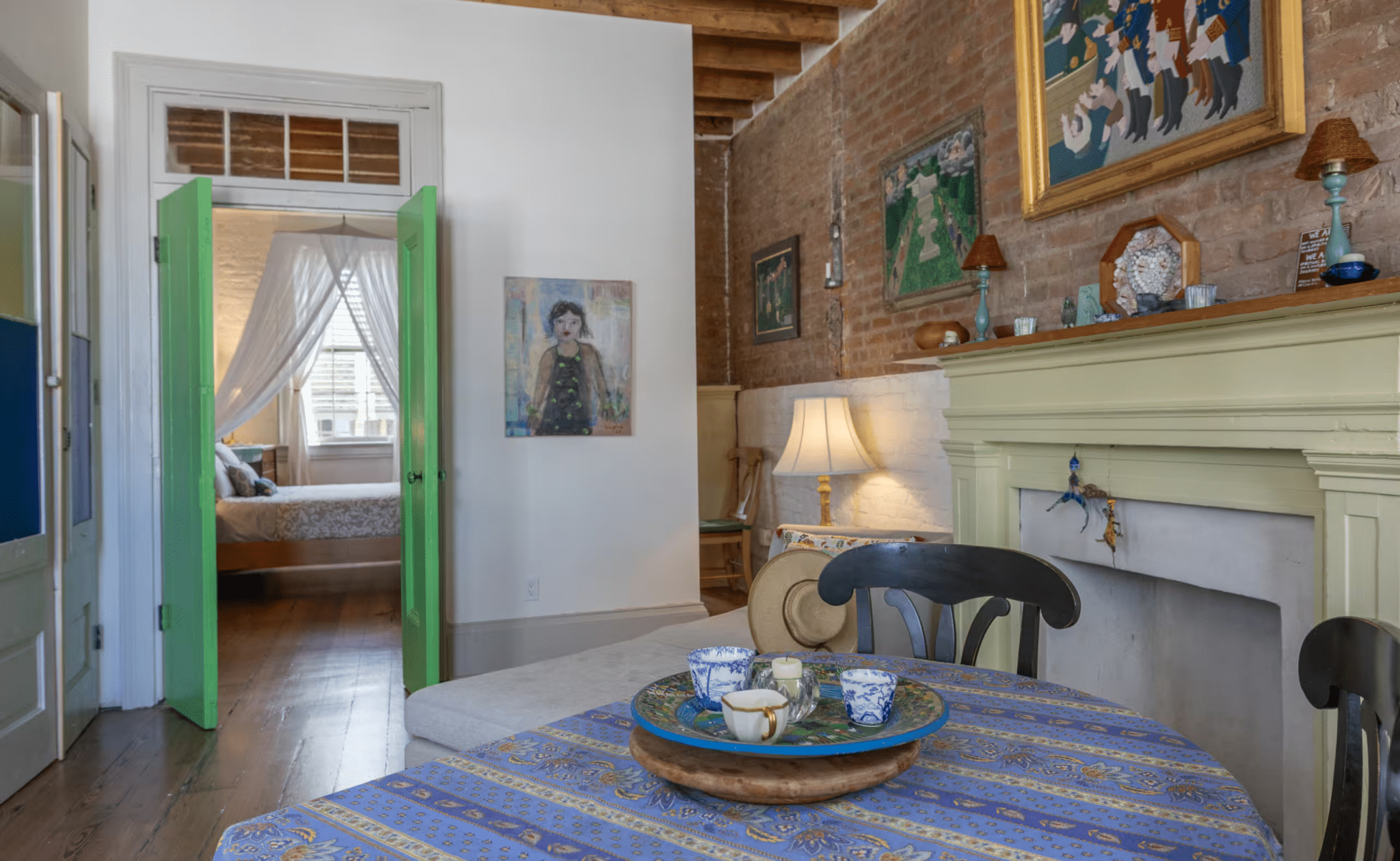 Whimsy Soul - new orleans airbnbs cool 109 Restored 1834 New Orleans apartment with red pine floors cypress beams and a river view balcony